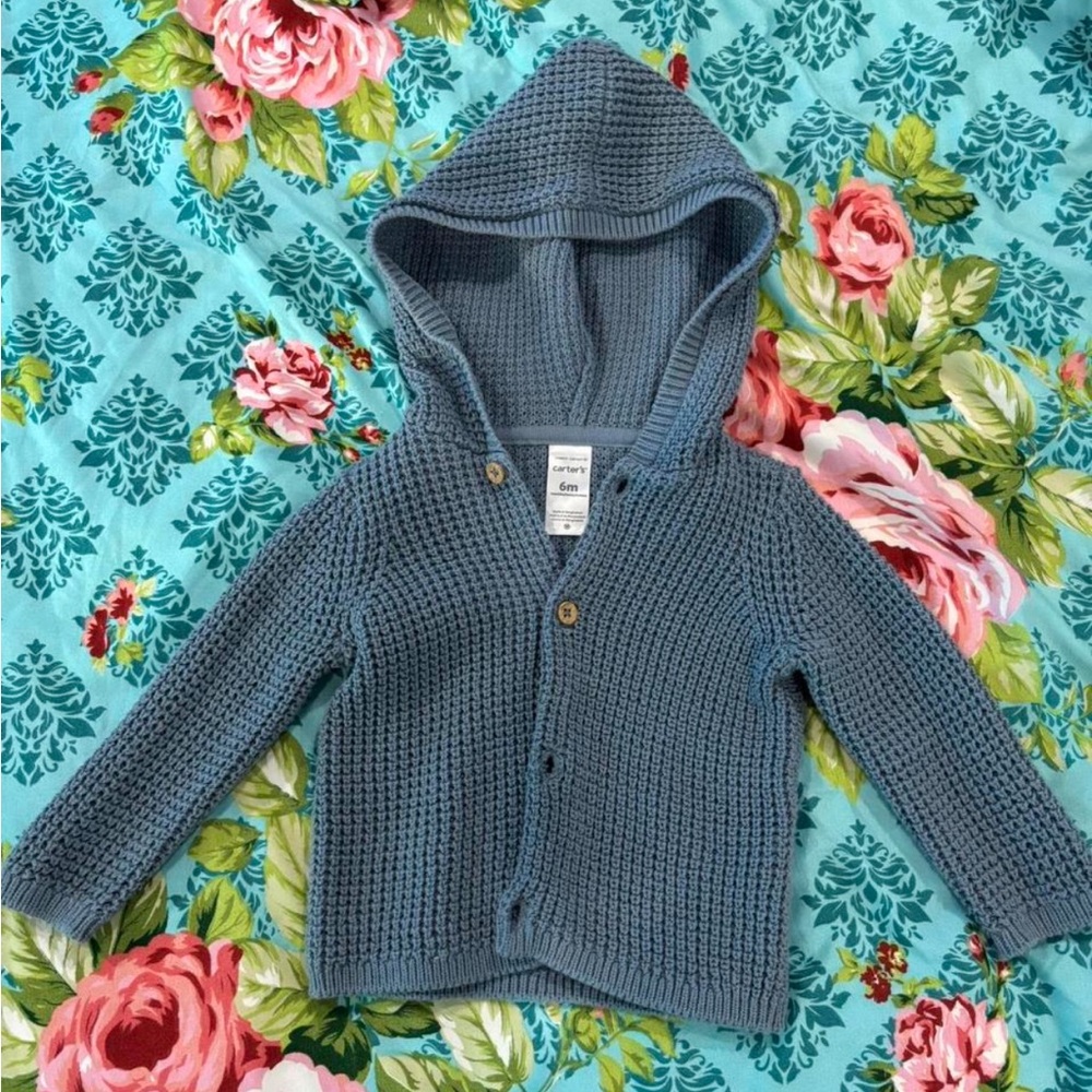 Carter's Blue Knit Hoodie for Kids